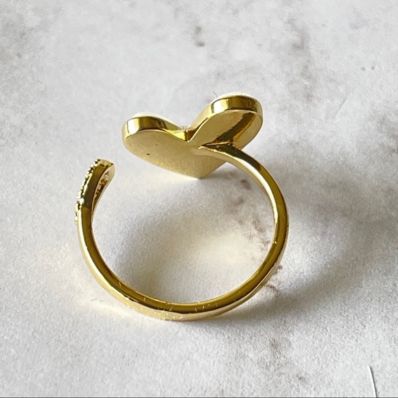 18K Gold Plated Elegant Shell Heart Adjustable Ring for Woman - Picture 9 of 16